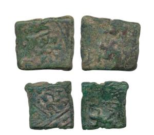 Post-Mauryan, Gujarat -Saurashtra Region, uninscribed die-struck Copper Unit (2), human fi