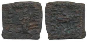 Indo-Greeks, Philoxenos (c. 100-95 BC), Copper, 8.05g, City Goddess Tyche standing to left