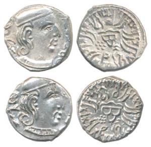 Western Kshatrapas, Kardamaka family, Svami Rudrasena III son of Svami Rudradaman II (348-