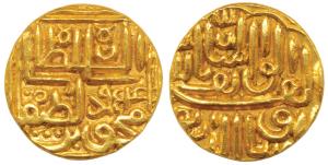Nasir al-Din Mahmud Shah III (AH 944-961, 1537-1553 AD), Gold Tanka, 11.9g, AH 954, date i