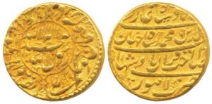Shah Jahan, Gold Mohur, 10.92g, Lahore Mint, AH 1039/4, Kalima within circle on rev. (this