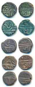 Poona Mint, Copper Shivarai Paisa (5), transitional issue of the EIC, in the name of Chhat