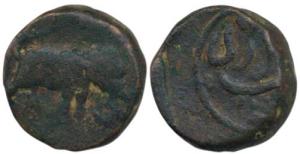 Haidar Ali (AH 1174-1197, 1761-1782 AD), Copper Paisa, 12.45g, Balhari Mint (KM 2). Fine+.