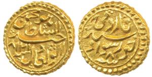 Tipu Sultan, Gold Pagoda, 3.34 g, Khursheed Sawad Mint, the denomination Faruqi and mint n