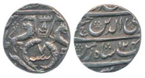 Ghazi-ud-din Haider (AH 1234-1243, 1819-1806 AD), Silver ¼ Rupee, 2.81g, Dar al-Sultanat L