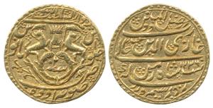 Ghazi-ud-din Haider, Gold Ashrafi, 10.67g, Dar as- Sultanat Lakhnau Suba Awadh Mint, AH 12