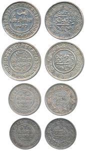 Pragmalji II, Silver 5 Kori, with the name of Victoria, VS 1922, 1866 AD; Khengarji III, S