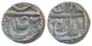 Amir Khan (AH 1237-1261, 1821-1845 AD), Silver Rupee, 10.93g, in the name of Ahmed Shah Du