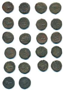 Dewan Purnaiya, Copper 20 Cash, 11.16g, Mysore Mint, AD 1835, 1836, 1837, 1838, 1840& 1847