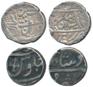 Alwar, Sheodan Singh, Silver Rupee, Rajgarh Mint; Broach, in the name of Shah Alam II, cro