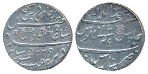 Muhammadabad Banaras Mint, Silver Rupee, 11.41g, in the name of Shah Alam II, AH 1229, RY 