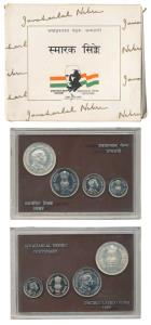 1989 Proof Set, Jawaharlal Nehru Centenary, set of 4, Rupee 1 to 100. In near immaculate c