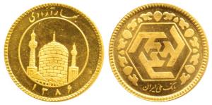 Iran, Central Bank of Iran, Gold ¼ Azadi, 2.04g, obv. legend 1st Spring of Freedom, AH 138