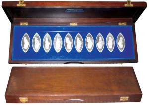 The Queen’s Beasts, the Queens Silver Jubilee, Silver ingots (10). Total weight 485gms. In