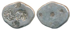 Archaic Punch Marked Coinage, Kashi Janapada (c. 525-465 BC), Silver 5 Shana, 5.68g, a pai