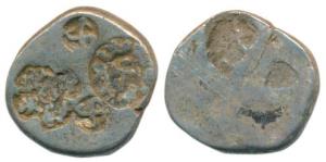 Archaic Punch Marked Coinage, Kashi Janapada, Silver 5 Shana, 5.16g, a pair of one geometr