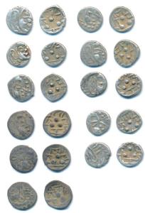 Gupta Feudatories, Srigupta (c. 4th century AD), Silver Drachma (13), bust of the ruler fa