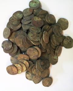 Indo-Sassanian (6-7th century AD), Billon Drachma (1230), crude portrait on obv., fire alt