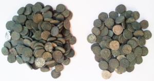 Muhammad bin Sam (1162-1206 AD), Billon Jital (260), Bull and Horseman type, many variatio