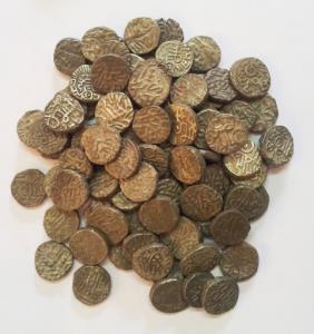 Muhammad bin Sam and Iltutmish, Billon Jital (91), Bull and Horseman type. Very Fine+. (91