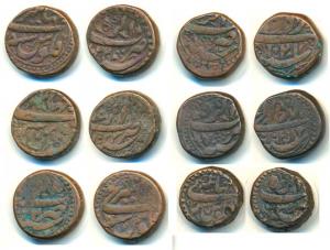 Jahangir (AH 1014-1037, 1605-1628 AD), Copper Dam (6), Agra Mint, ’Fulus Jahangiri’ (4) an
