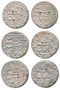 Shah Jahan, Silver Rupee, Surat Mint, AH 1051/15, 1061/24 and 1064/28 (KM 235.23). Very Fi