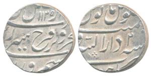 Farrukhsiyar, Silver Rupee, 11.36g, Dar-us Sarur Burhanpur Mint, AH 1125/2 (KM 377.22). Ex