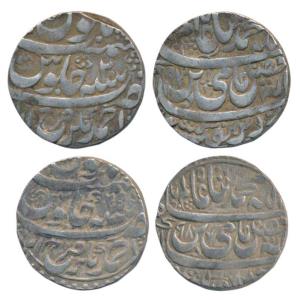Muzaffar Jang (AH 1185-1210; 1771-1796 AD), Silver Rupee (2), Ahmednagar Farrukhabad Mint,