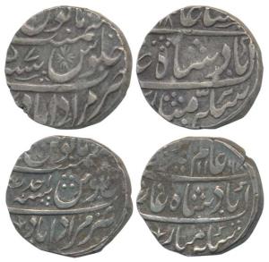 Muradabad Mint, Silver Rupee, 11.14g, in the name of Alamgir II and Shah Alam II, AH 1168/