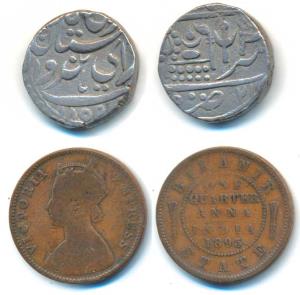 Sardar Singh, Silver Rupee, with the name of Queen Victoria, VS 1916 and AD 1859 (digit ni