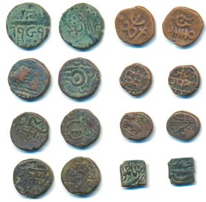 Copper Paisa (7), assorted lot of 7 different states - Bahawalpur, Banswara, Chhota Udaipu