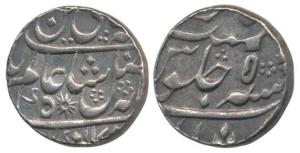 Nawabs of Bengal, Murshidabad Mint, Silver Rupee, 11.62g, in the name of Shah Alam II, AH 
