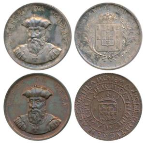 Vasco Da Gama Copper and Silver Medals Commemorating the Centenary of discovery of India 1