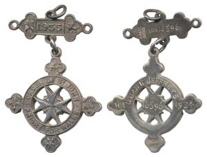 Saint John Ambulance Association, Silver Medal, Priory for Wales, 1935 bar at top, awarded