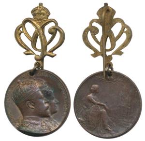 Edward VII Coronation Medal, Copper 17.06g, obv. conjoined bust of Edward VII and Queen Al