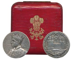 Edward Prince of Wales Investiture Medal 1911, Silver, obv. bust of Edward three quarters 