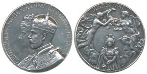 George V Coronation Medal, Silver, 28.9g, obv. conjoined bust of George V and Queen Mary, 