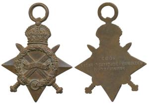 First World War, 1914-15 Star, Bronze Medal, awarded Cook Rozario Caridade Fernandes 1 / 1