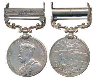 India General Service Medal, George V, Silver, North West Frontier 1930-31, awarded to 156