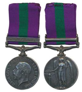General Service Medal, George V, Silver, N.W. Persia bar, awarded to 2466 Sowar Mehar Sing