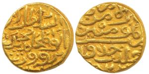Khidr Khan / Khizr Khan (AH 817-824, 1414-1421 AD), Gold Tanka, in the name of Muhammad bi