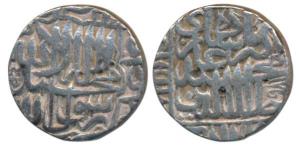 Akbar, Silver Rupee, 11.35g, Agra Mint, Kalima type, AH 981 (KM 80.2). Very Fine.