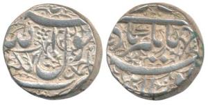 Jahangir (AH 1014-1037, 1605-1628 AD), Silver Rupee, 11.37g, Ahmednagar Mint, Kalima on re