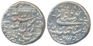 Shah Jahan, Silver Rupee, 11.36g, Ahmednagar Mint, AH 1066 (KM 235.2). Very Fine+.