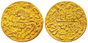 Shah Jahan, Gold Mohur, 10.70g, Akbarabad Mint, Kalima type, legend within lozenge on both
