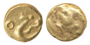 Farrukhsiyar, Gold Fanam, Balapur Mint. Very Fine, Rare.