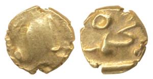 Muhammad Shah (AH 1131-1161, 1719-1748 AD), Gold Fanam, 0.40g, Balapur Mint, complete name