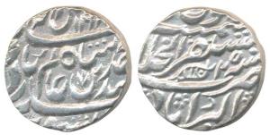 Mahadji Rao (AH 1175-1209; 1761-1794 AD), Silver Rupee, Akbarabad (Agra) Mint, in the name