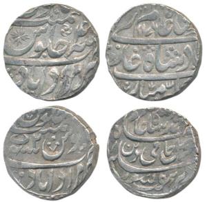 Hafiz Rahmat Khan, Silver Rupee (2), Muradabad Mint, AH 1176/4 and RY 2, hami din couplet 