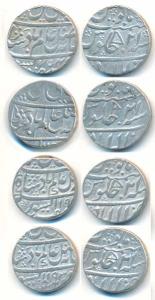 Allahabad Mint, Silver Rupee (4), in the name of Shah Alam II, AH 1194/21, flag or Pataka 